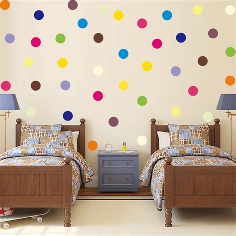 Colorful Tiny Polka Dots Circle Color Wall Sticker For