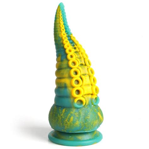 mrimin soft silicone cthulhu octopus tentacle dildo with suction cup，h