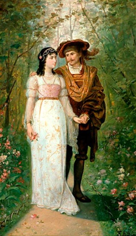 Order Painting Renaissance Couple In The Roses Garden By F Ruep