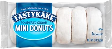 Tastykake Donuts Powdered Sugar Mini Powdered Sugar