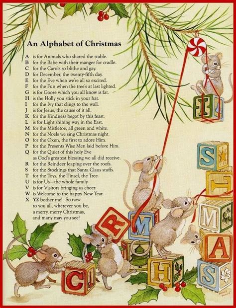 An Alphabet Of Christmas Christmas Alphabet Christmas Poems Christmas