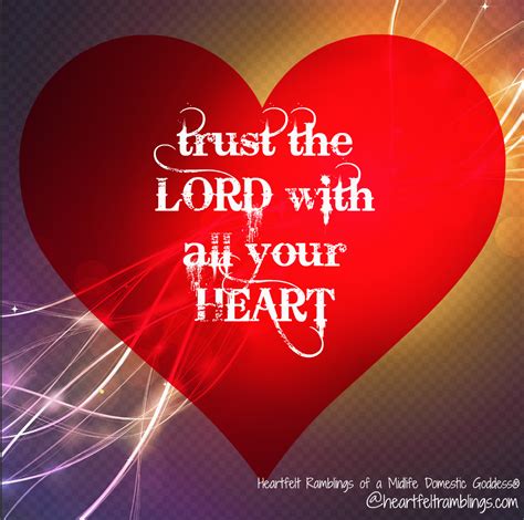 Trust The Lord With All Your Heart Lord Scripture Vinyl Christian