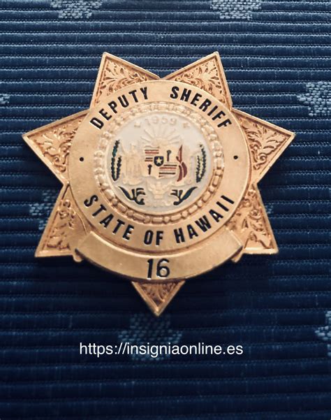 Maybe you would like to learn more about one of these? Deputy Sheriff State of Hawaii badge; https://insigniaonline.es | Badge, Police badge, Fire badge