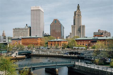 The Providence River And Buildings In Downtown Providence Rhode Island
