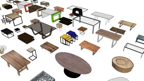 Modern coffee shop scene sketchup: โต๊ะกลาง Center Table | Dinning room design, Table sketch, Central table