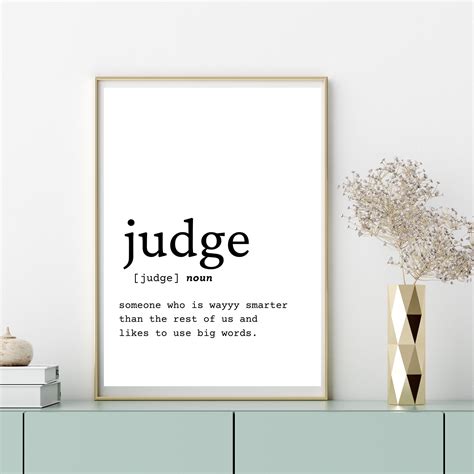Judge Definition Wall Art Judge T Idea Judge Digital Etsy