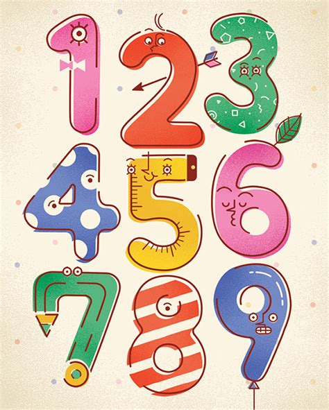 58 Beautiful Numerical Typography Designs Bashooka Numbers