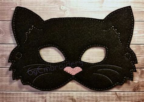 Black Cat Mask Disfraz Hecho Con Cartón Disfraz De Gato Cosas En Foami