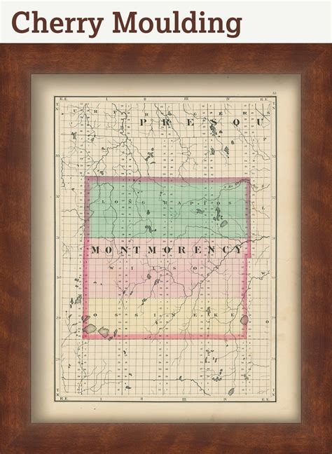 Montmorency County Michigan 1873 Map Replica Or Genuine Etsy