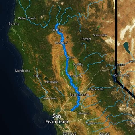 California Map Sacramento River