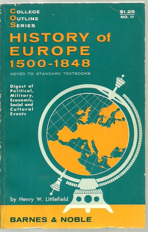 History Of Europe 1500 1848 Digest Of Political Military Economic