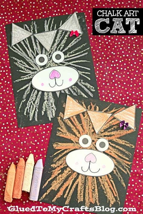 Paper And Chalk Art Cat Craft Animal Crafts For Kids Animal Crafts