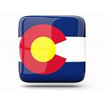 Colorado Icon Square Flag Glossy Px State