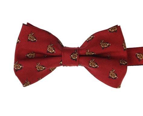 Pre Tied Red Bunny Rabbit Bow Tie Limited Edition