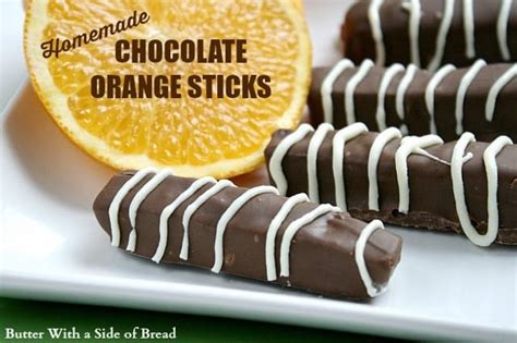 Homemade Chocolate Orange Sticks Butter With A Side Of Bread