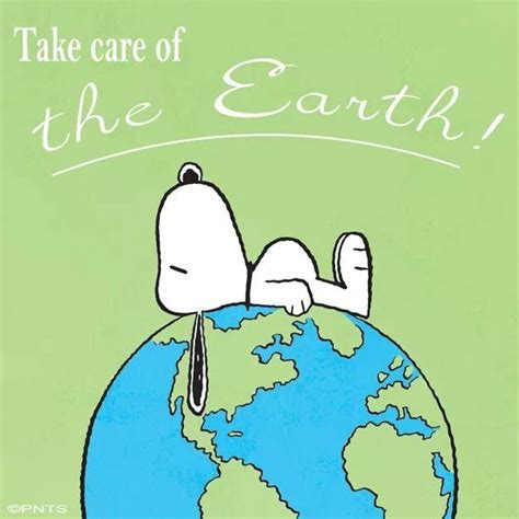 Snoopy~take Care Of The Earth Charlie Brown And Snoopy Snoopy And