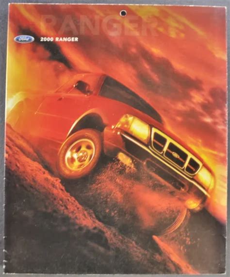 2000 Ford Ranger Pickup Truck Brochure Folder Xl Xlt 4x4 Original 595