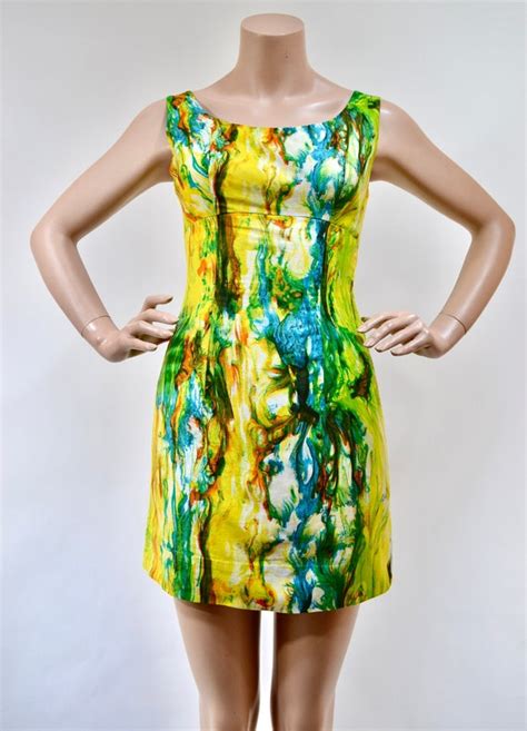 60s Psychedelic Marble Mod Mini Dress Gem