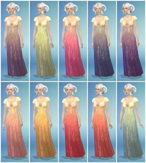 10 Short Sleeve Luxury Dress Recolors At The Simsperience Sims 4 Updates