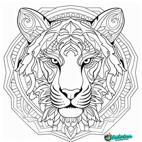 Tiger Mandala Ausmalbild Entdecke Kreative Und Entspannende