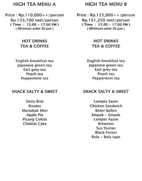 Bunga Rampai Menu, Menu for Bunga Rampai, Menteng, Jakarta - Zomato