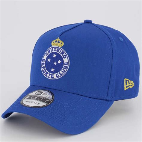 'feliz de representar esse timaço' Boné New Era Cruzeiro Escudo Azul - FutFanatics