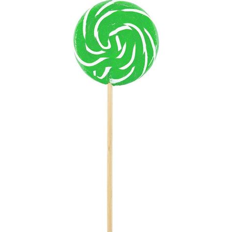 Large Kiwi Green Swirly Lollipops 6ct Party City