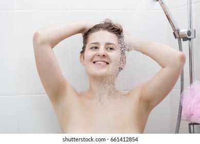 Woman Washing Hair Shampoo Shower Stock Photo 661412854 Shutterstock