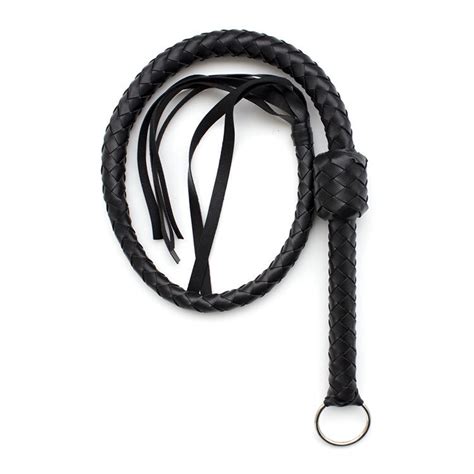 Black Color Soft Weaving Leather Whip Sex Lash Fun Sex Spanking Toys