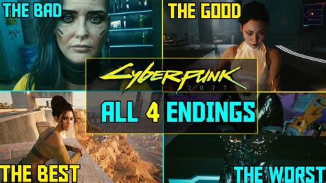 All 4 ENDINGS EXPLAINED OF CYBERPUNK 2077 YouTube