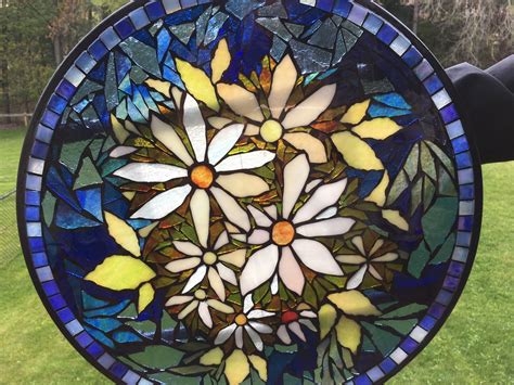 Stained Glass Mosaics Daisies Stained Glass Mosaic Mosaic Glass Mosaic