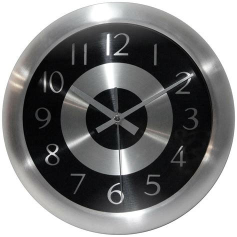 Large Mercury Blacksilver Decorative Office Business Modern Wall Clock