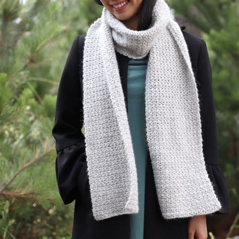 Beginner Crochet Scarf In The Clouds Scarf Free Pattern Video