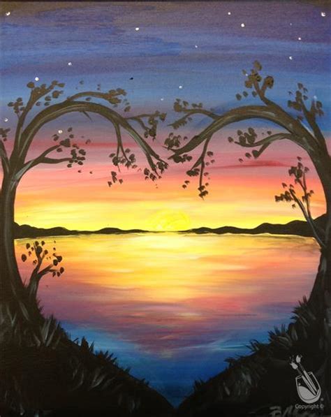 How To Paint Lovely Lake Sunset At A Painting With A Twist Night Out