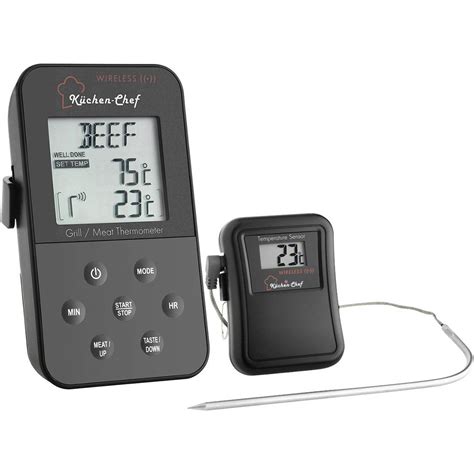 Tfa Dostmann 141504 Grill Thermometer Kabelsensor Alarm Mit Timer