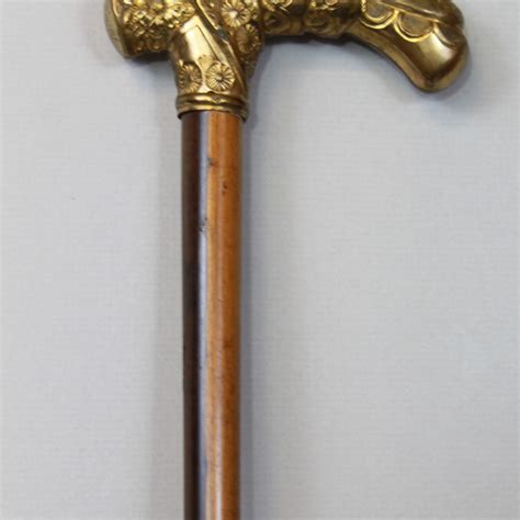 Bargain Johns Antiques Antique Gold Filled Walking Cane Dated Dec