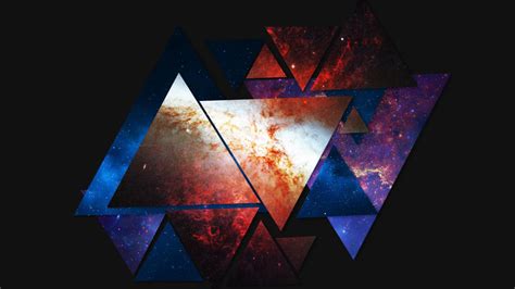 Abstract Space Triangles Wallpaper Backiee