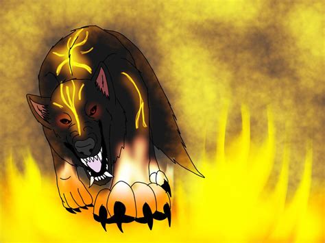 Flame Wolf By Shadowwolf133 On Deviantart