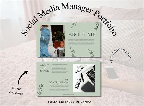 Social Media Manager Portfolio Smm Portfolio Canva Template Etsy