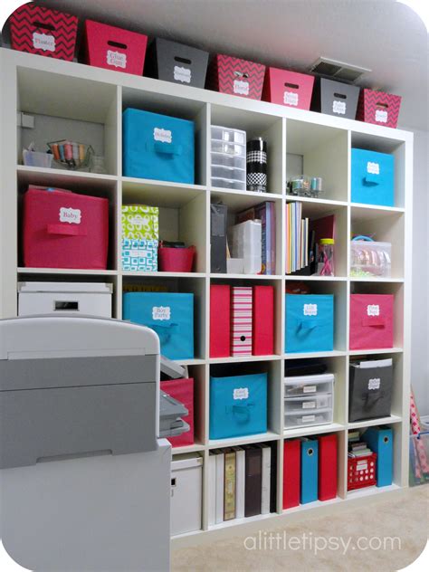 You'll certainly want to give room to grow, however, so aim for adding enough storage alternatives for a 50 percent increase to your existing supply inventory. Craft Room Reveal - A Little Tipsy