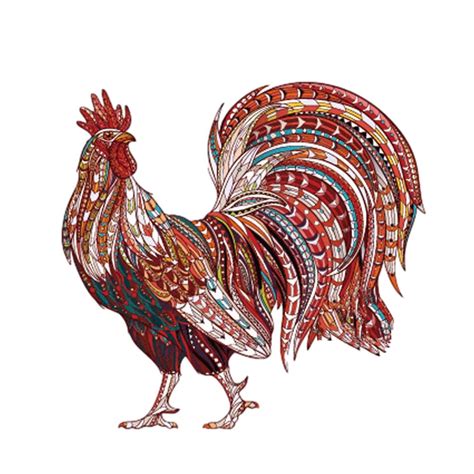 Wooden Jigsaw Puzzle Unique Shape Rooster Puzzle T For Adults