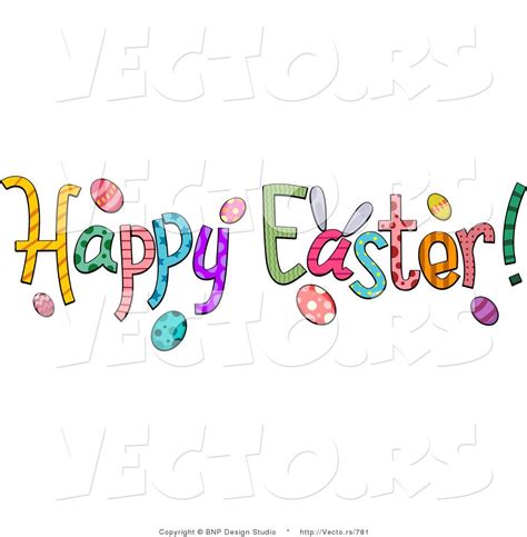 Image Detail For Cartoon Vector Of Happy Easter Text By Bnp Design