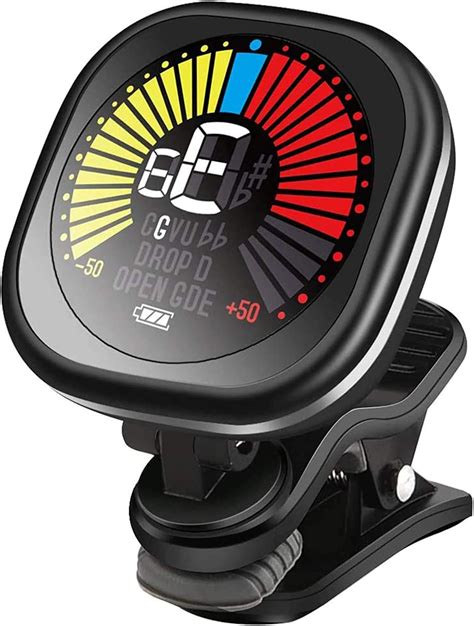 Guitar Tuner Rechargeable Wegrower Clip On Tuner With Lcd Color