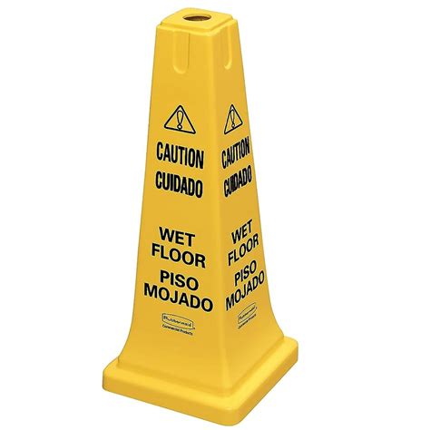 Rubbermaid Safety Cone Caution Wet Floor Multilingual