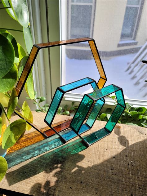 I Made These Polygon Sculptures I Am In Love With Creating 3d Stained Glass Items It Really