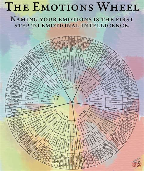 Expanded Emotions Wheel For Developing Emotional Intelligence Oc