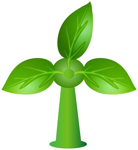Green Leaves Wind Turbine Png Clip Art Best Web Clipart