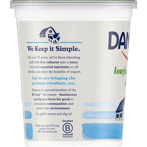 Dannon Low Fat Non Gmo Project Verified Plain Yogurt 32 Oz Shipt