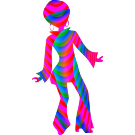 Disco Girl Silhouette Free Svg