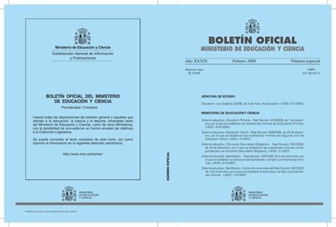 BoletÍn Oficial Ministerio De Educación Cultura Y Deporte